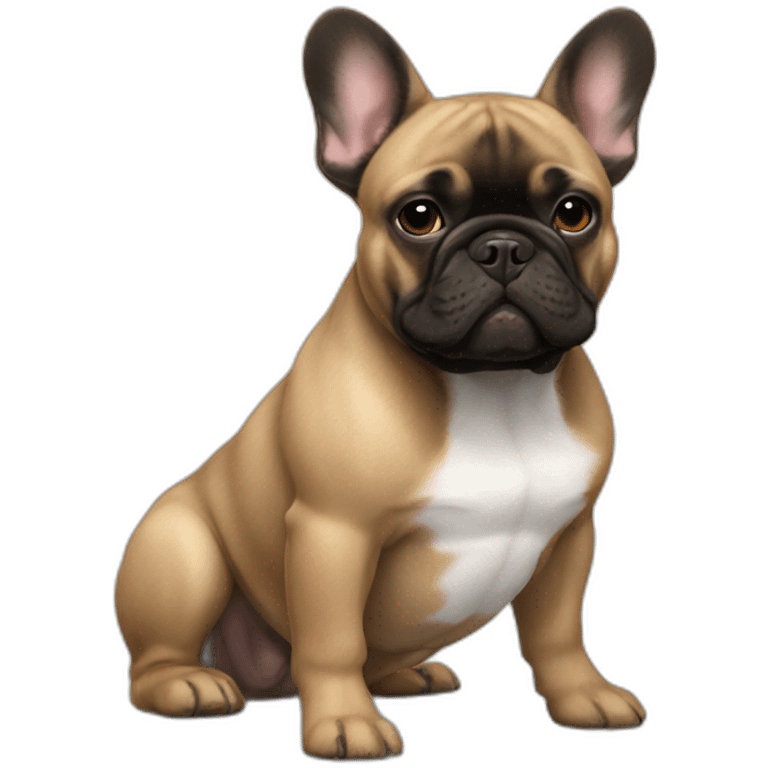 Select French bulldog light brown and black emoji