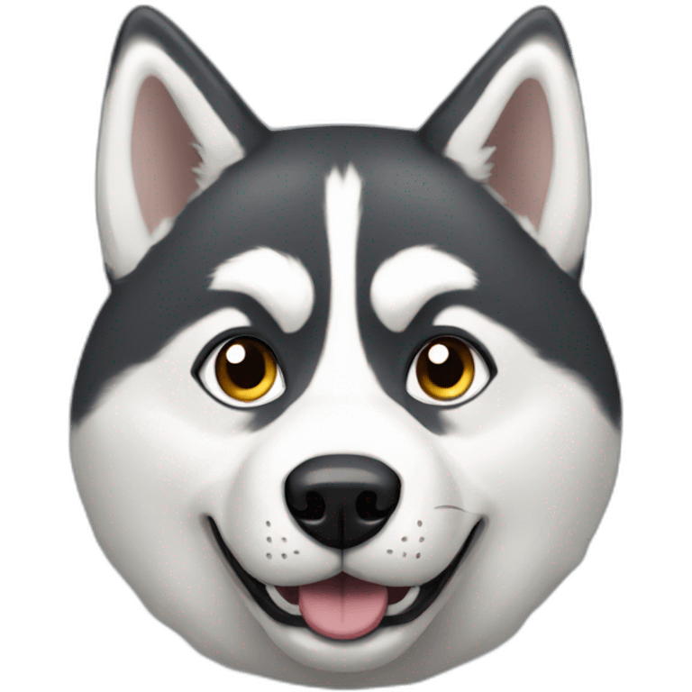 Husky in metro emoji