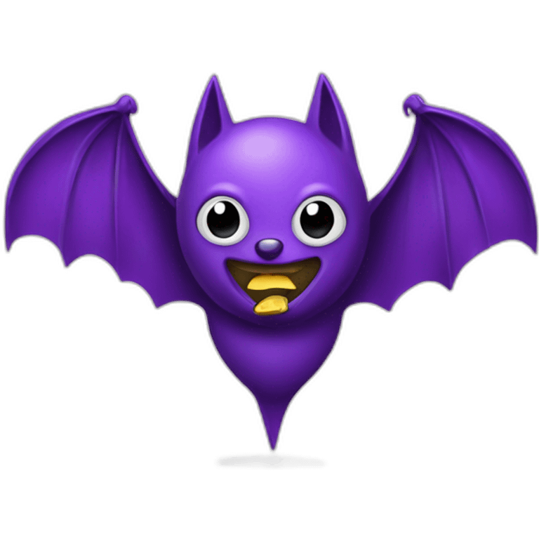 a purple bat playing poker emoji