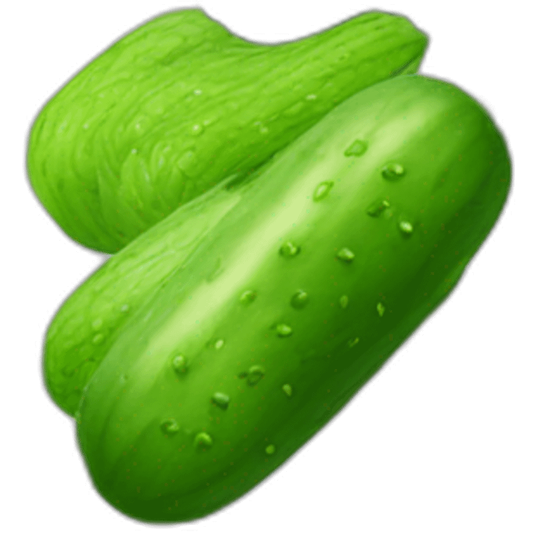 the biggest juiciest pickle emoji