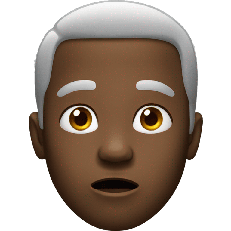 Black man shocked emoji