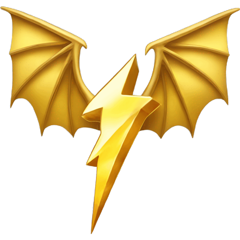 gold lightning bolt with dragon wings emoji