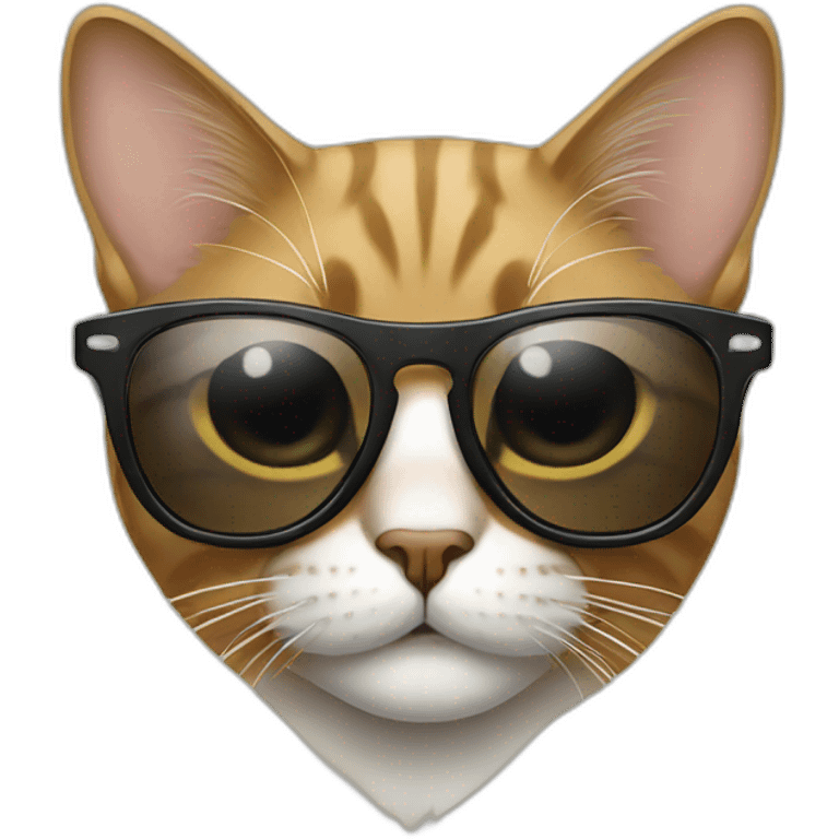 hipster cat wearing sunglasses emoji