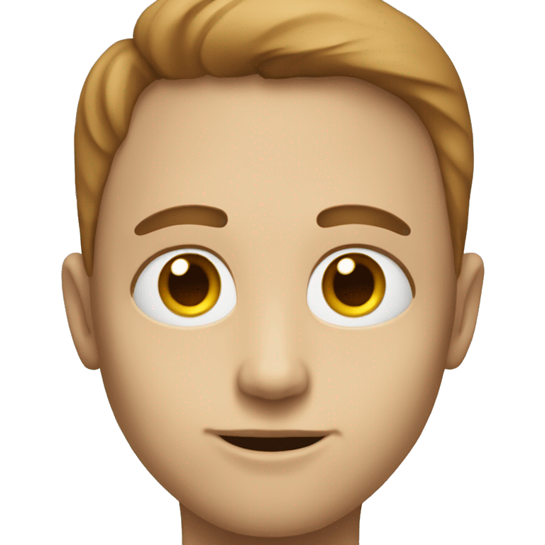 Uncanny valley face, features slighly out of place emoji