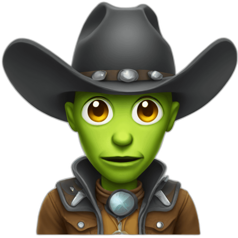 Alien cowboy emoji