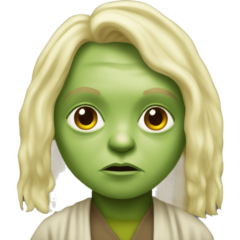 yoda with long blonde hair emoji