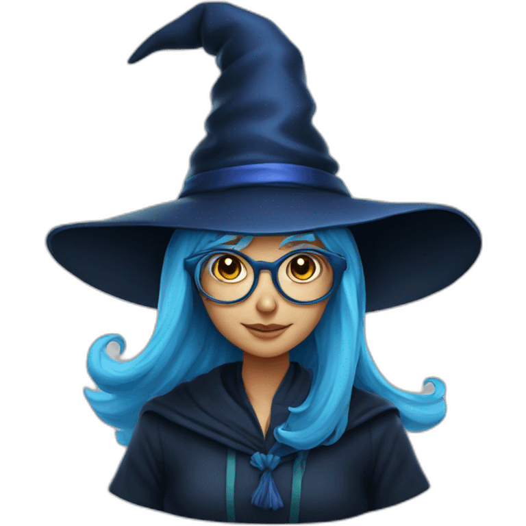 witch-hat-girl-with-glasses-blue-hair emoji