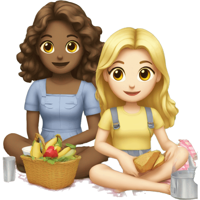 3 Girls picnic  emoji