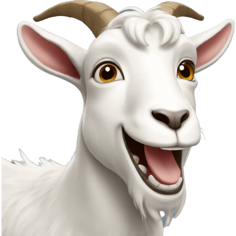 Goat smiling emoji