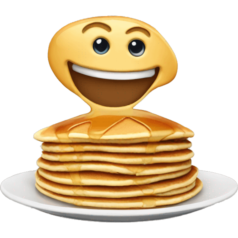 happy pancake emoji