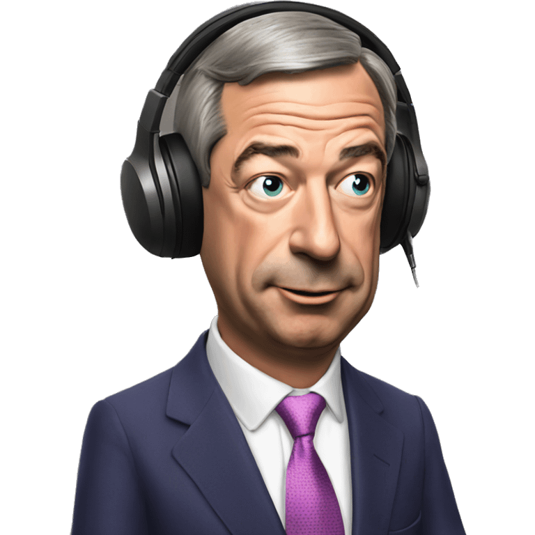 Nigel Farage listening to music  emoji