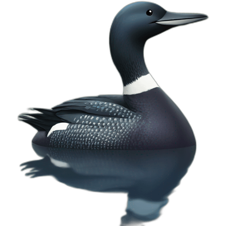 cute minnesota loon on lake emoji