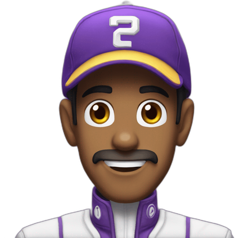 Lewis Hamilton as Waluigi emoji