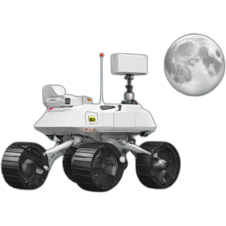 Moon Rover minimal high technology emoji