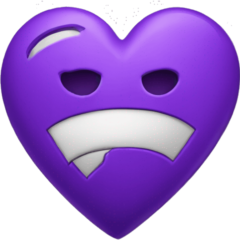 A broken purple heart emoji