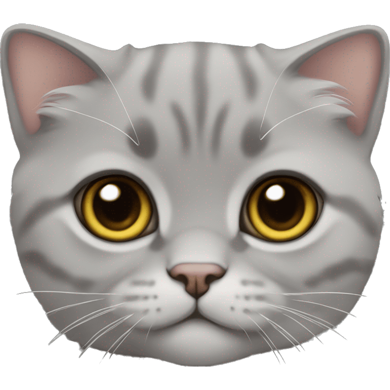 grey scottish fold kitten  emoji