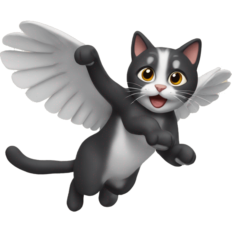 Flying cat emoji