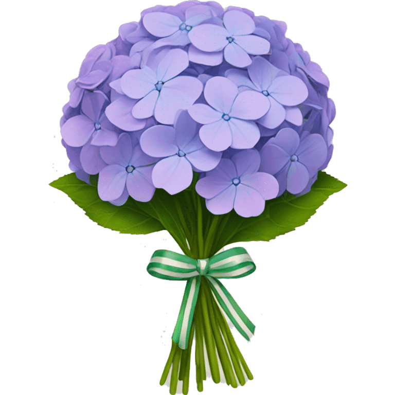 hydrangea bouquet with ribbon emoji