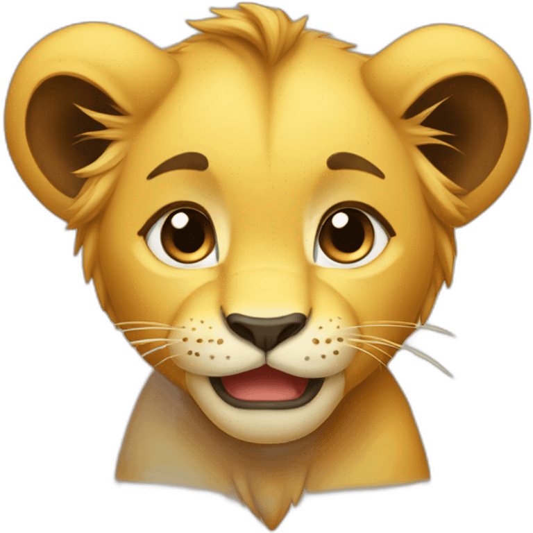 The lion cub is crying emoji