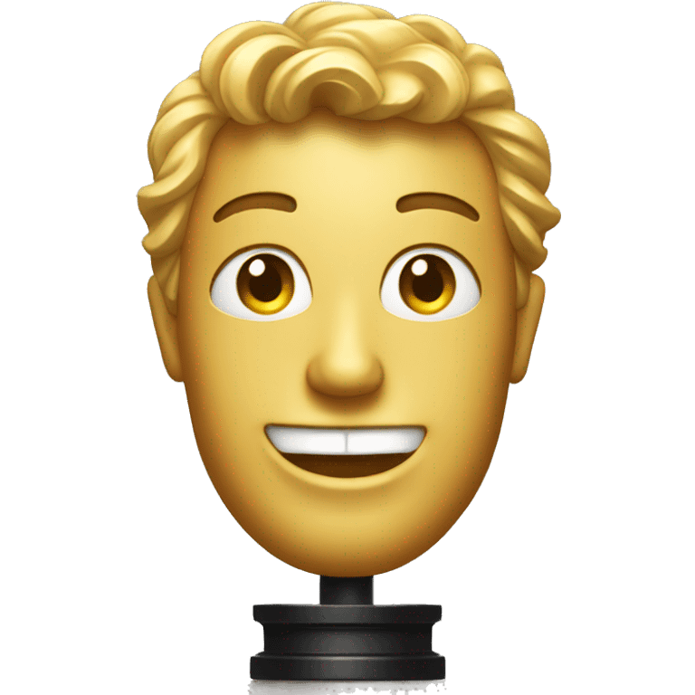 oscar statuette with smile emoji head emoji