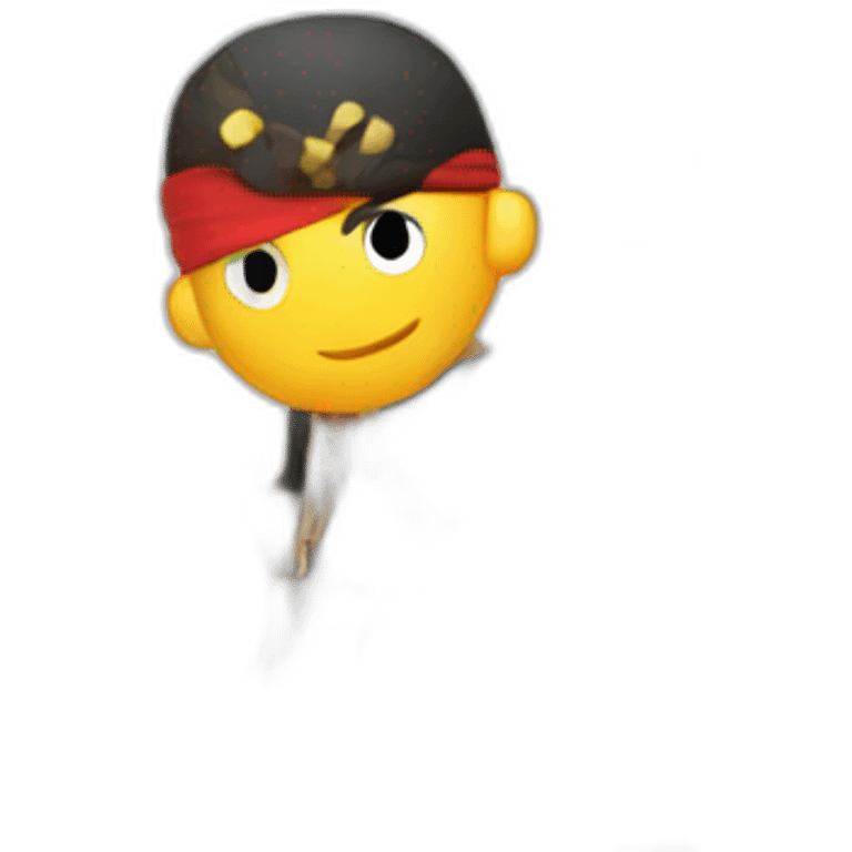 A pirate shooting canonball with a canon emoji