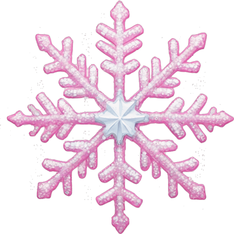 pastel pink snowflake with diamonds emoji