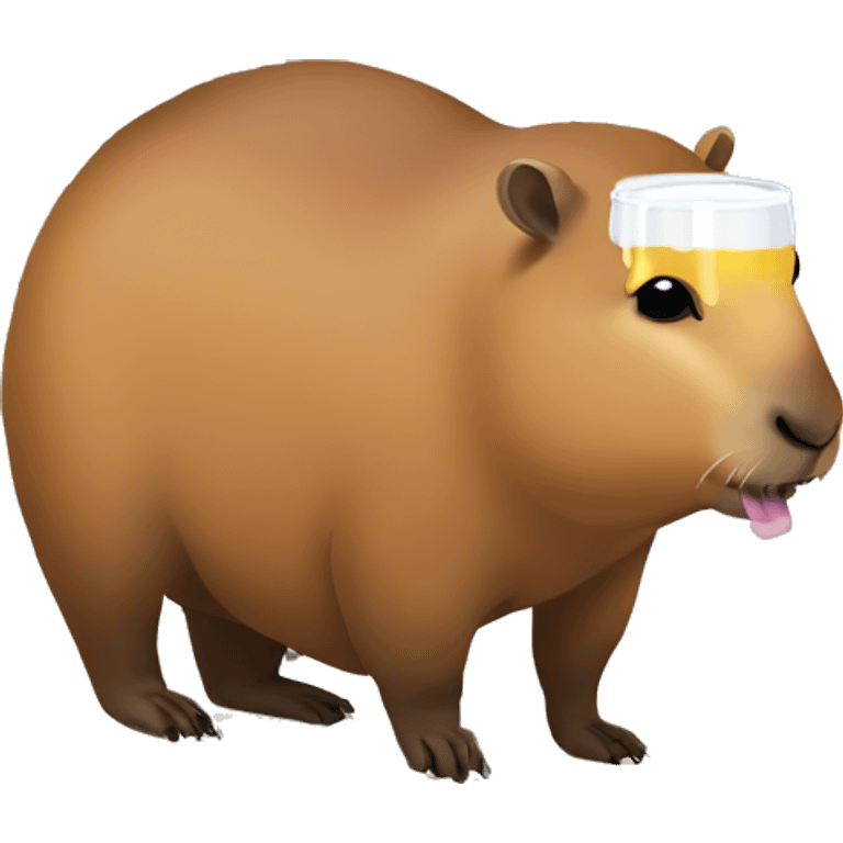 capybara drinking beer emoji