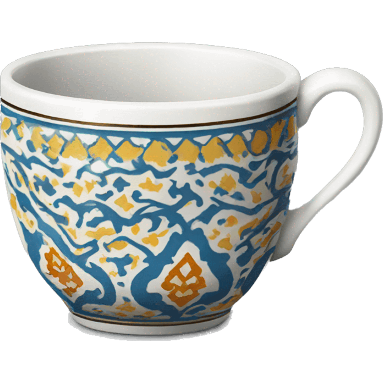 ceramic cup with Arabian ornament emoji