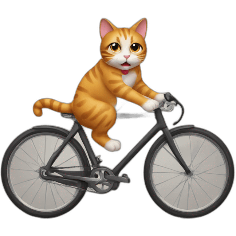 Cat on bike emoji