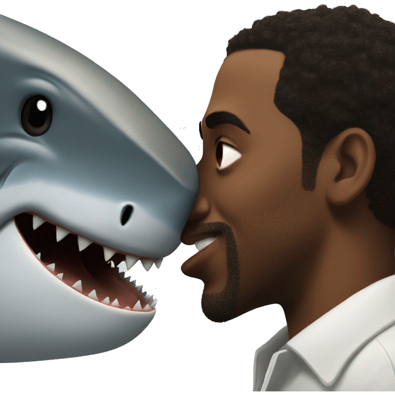 Shark kissing diddy emoji