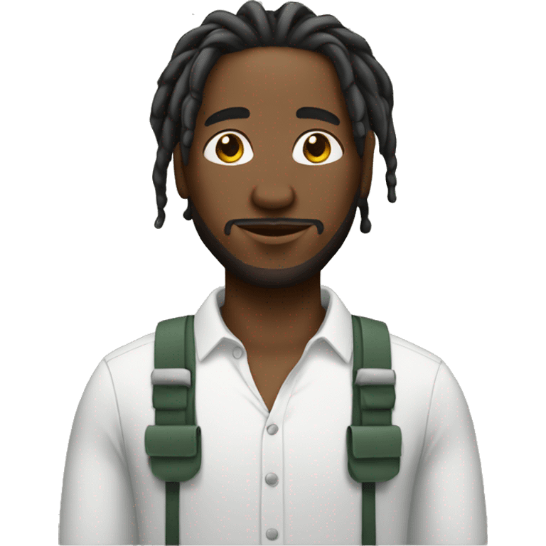 Black man with dreads weeding emoji