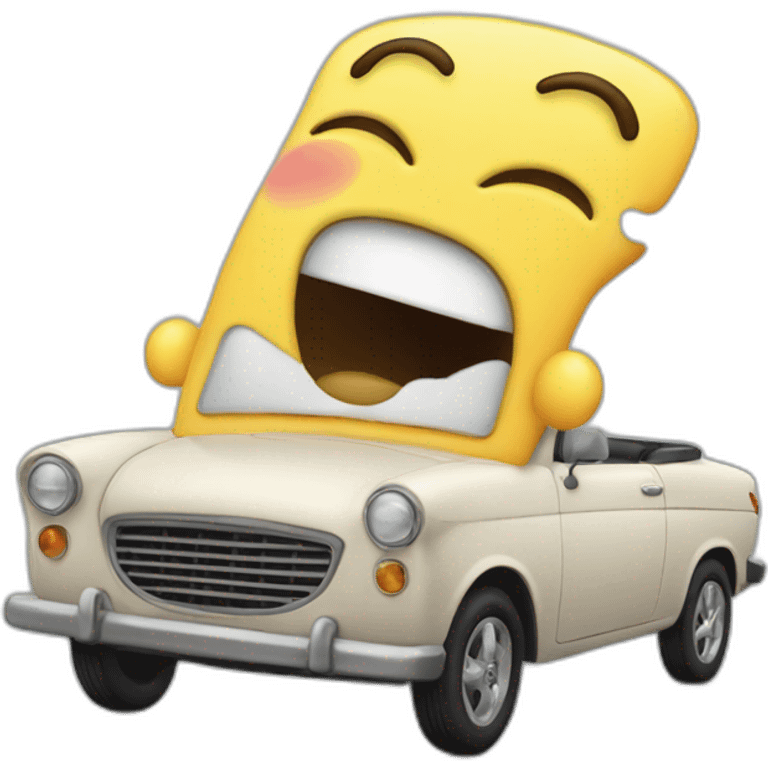 car laughing emoji