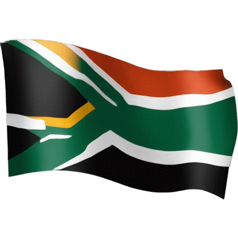 South africa flag in black and white emoji