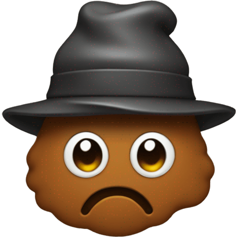 Poop face wearing a hat  emoji