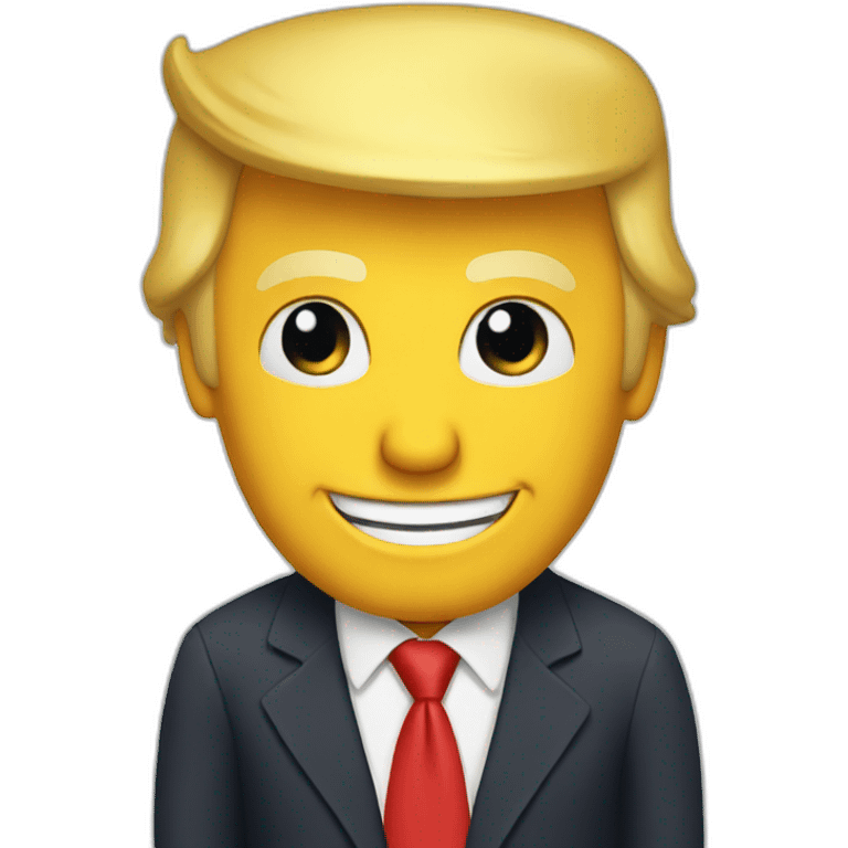 Donald Trump who is happy emoji