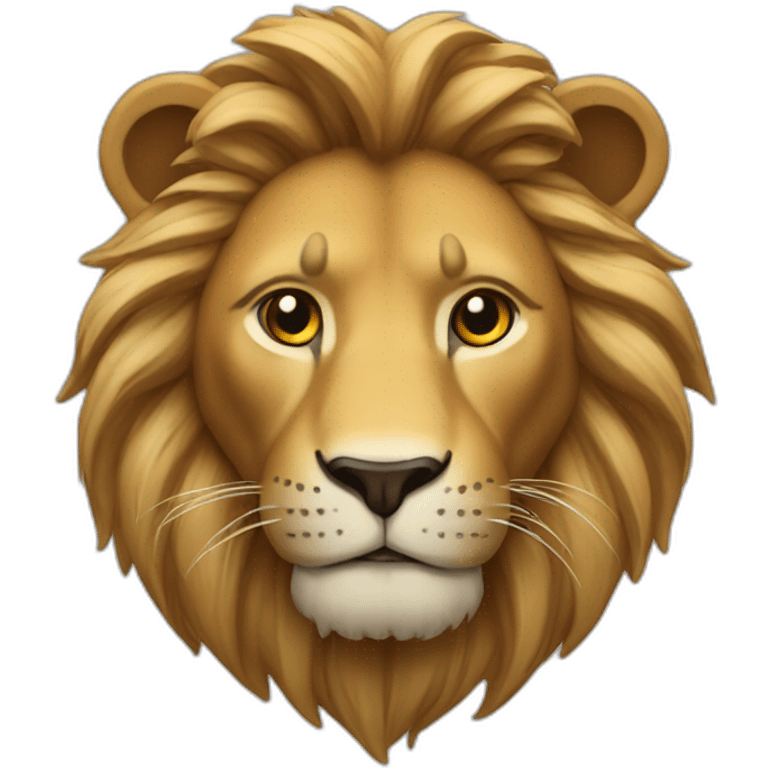 Chat sur lion emoji