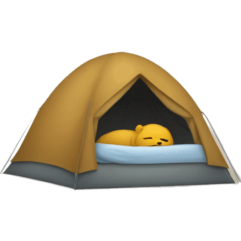 sleeping in a tent emoji