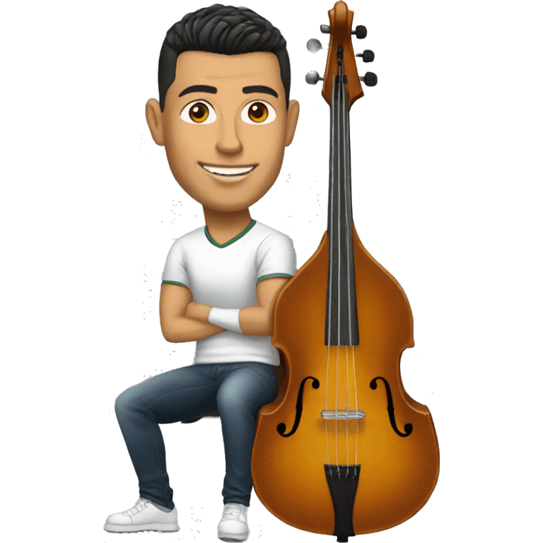 ronaldo playing uprigth bass emoji