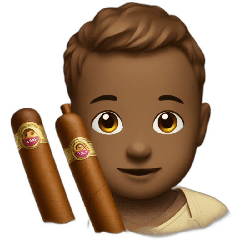 A cigar and a baby emoji