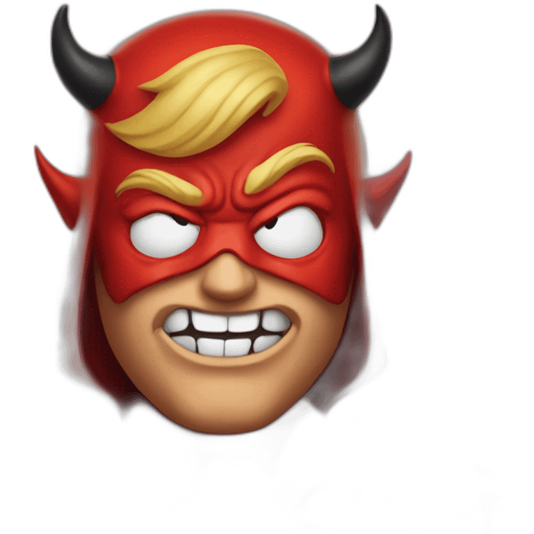 Trump wearing devil outfit emoji