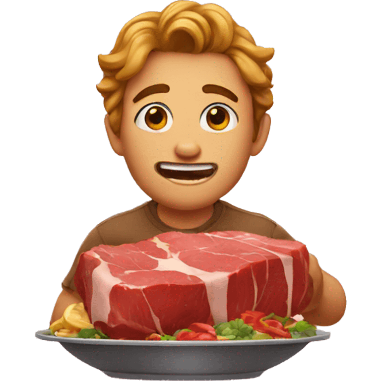 Leo eat meat emoji