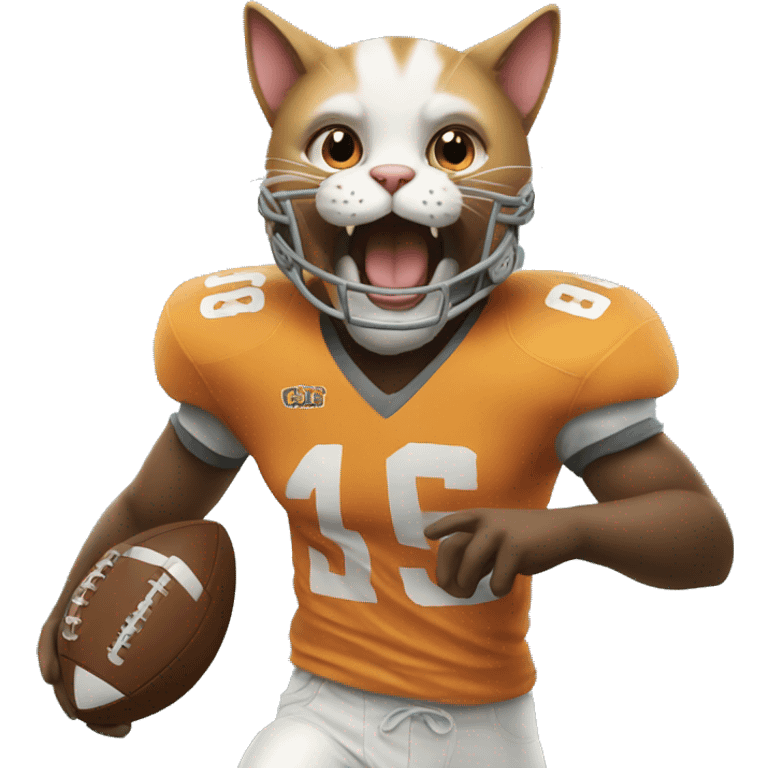 cat playing football emoji