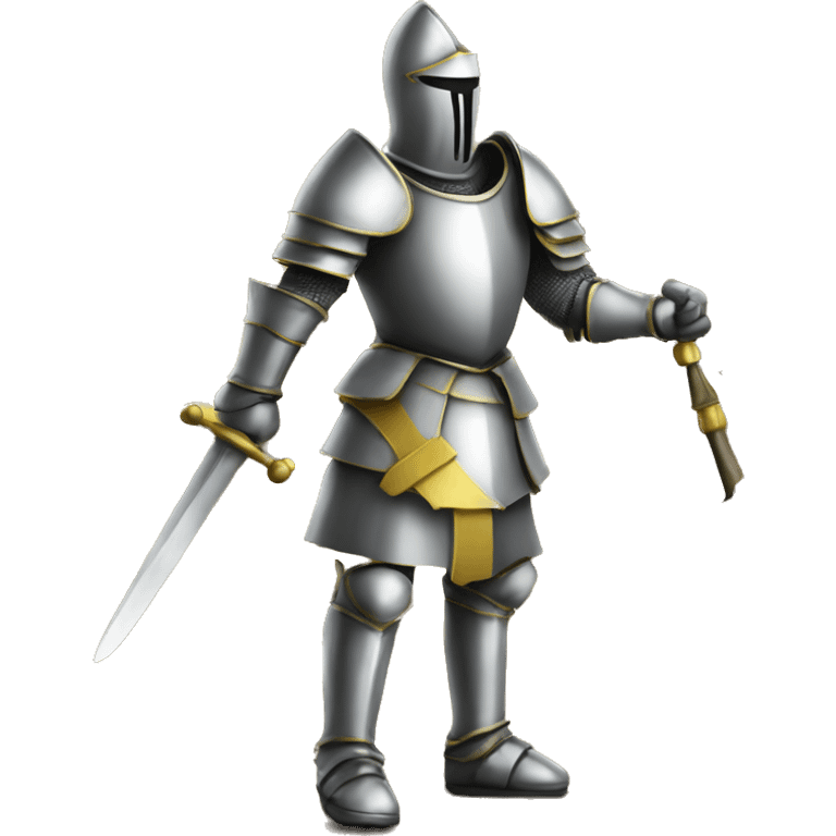 knight from chess background world with yellow emoji