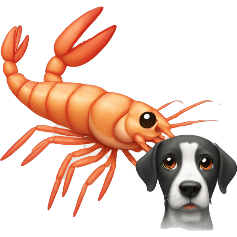 shrimp and dog emoji