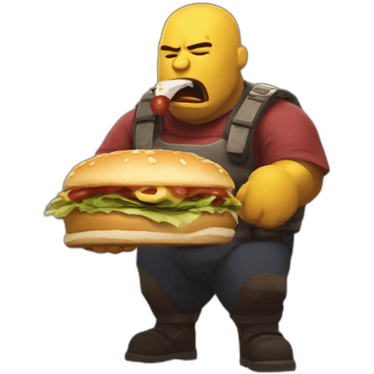 heavy from team fortress 2 eating a sandvich emoji