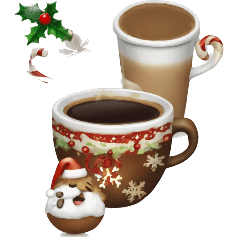 Christmas coffee emoji