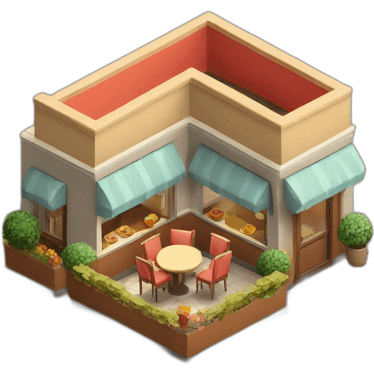 isometric restaurant emoji