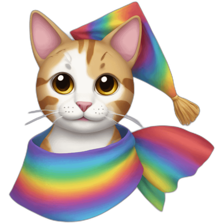 rainbow cat graduated emoji