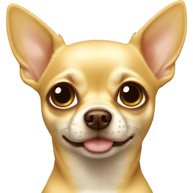 Yellow Chihuahua with brown nose emoji