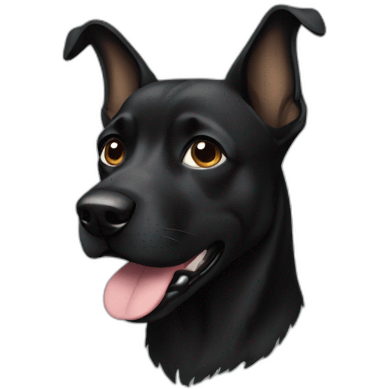 Perro negro emoji